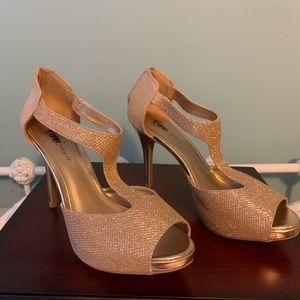 Gold Stiletto Heels